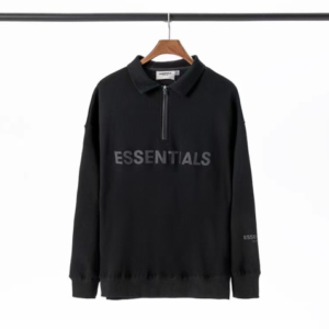 Essentials Black Colar Sweatshirt