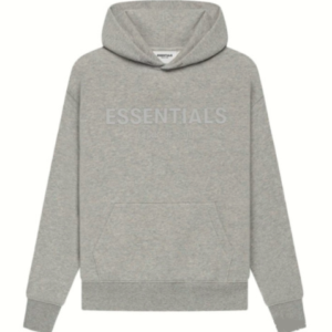 Essentials Deep floral gray hoodie – Kids