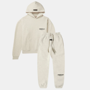 Fear of God Essentials Light Heather Oatmeal Tracksuit