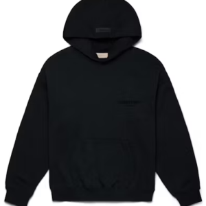 Fear of God Essentials Pullover Chest Logo Hoodie Stretch Limo Black