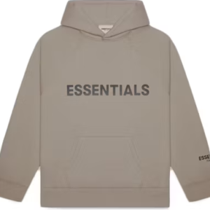 Fear of God Essentials Pullover Hoodie Applique Logo Taupe